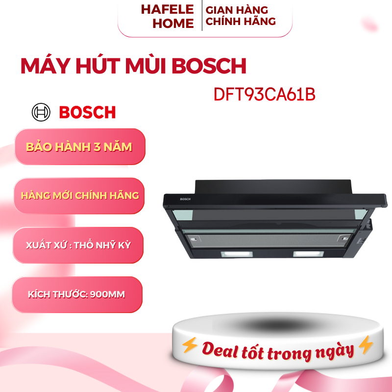 Máy hút mùi Bosch DFT93CA61B Serie 2 Âm Tủ – Lọc 2 Lớp - Thiết kế tinh tế - EEH