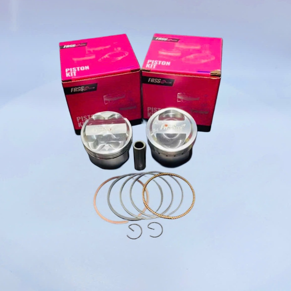 Bộ piston bạc Fasstek Racing 54 dành cho xe 2val và 4val Wave, Dream, Cub phụ tùng