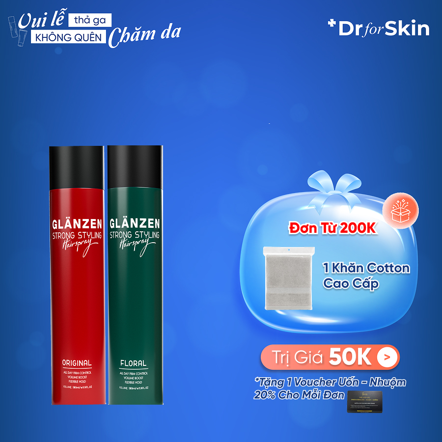 Gôm xịt tóc nam Glanzen 30Shine phân phối chính hãng giữ nếp tạo kiểu Glanzen 380ml