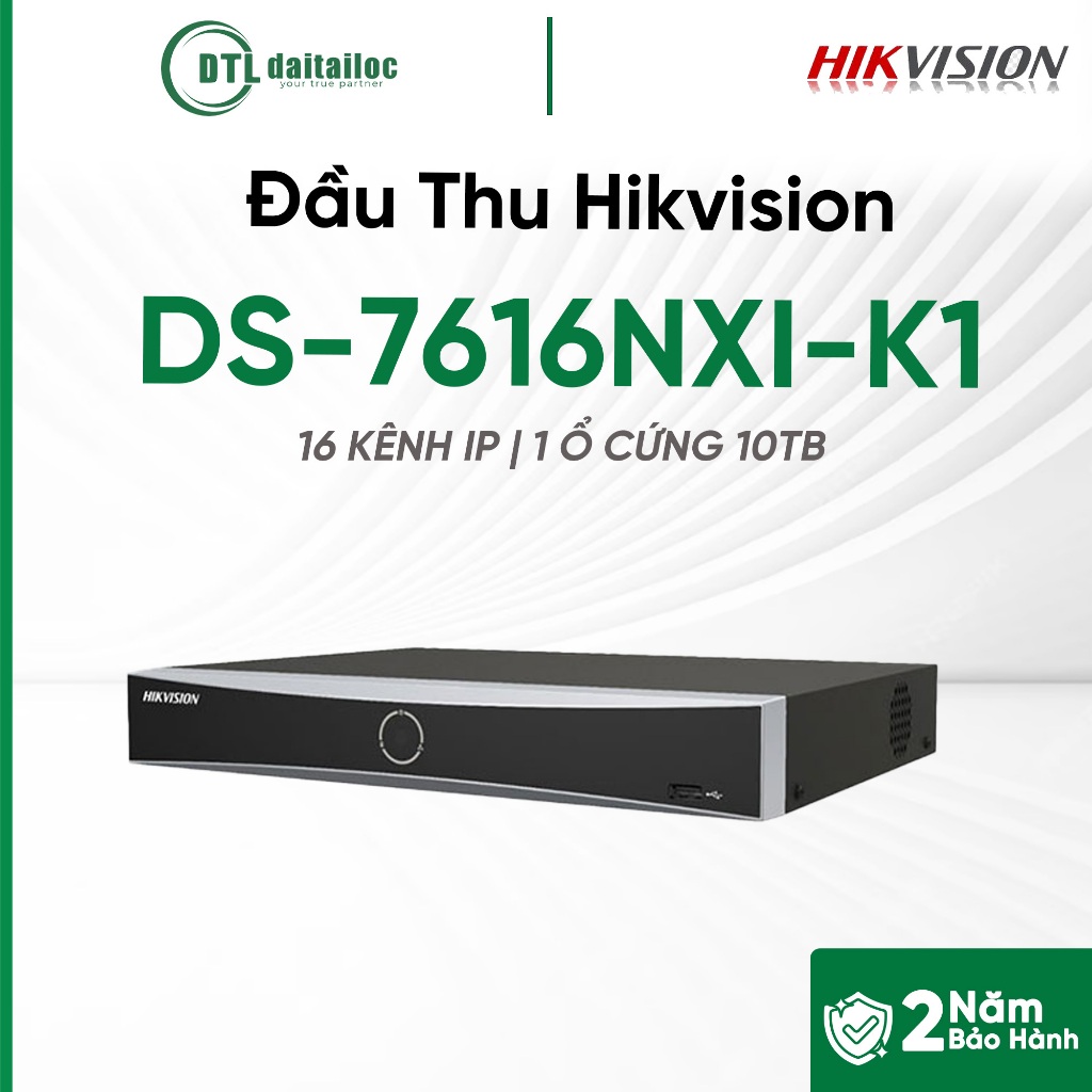 Đầu Thu Hikvision DS-7616NXI-K1 (16 KÊNH IP/ 1 Ổ CỨNG 10TB) | Chính hãng | Bảo hành 24 tháng