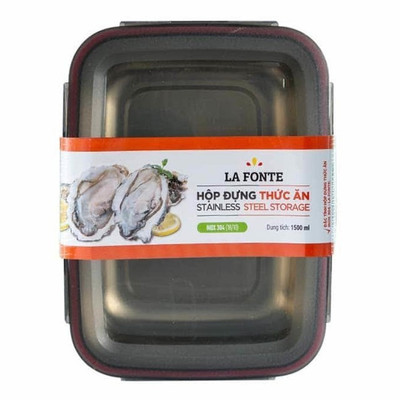 Hộp đựng thức ăn Inox 304 1500ml La Fonte 002028