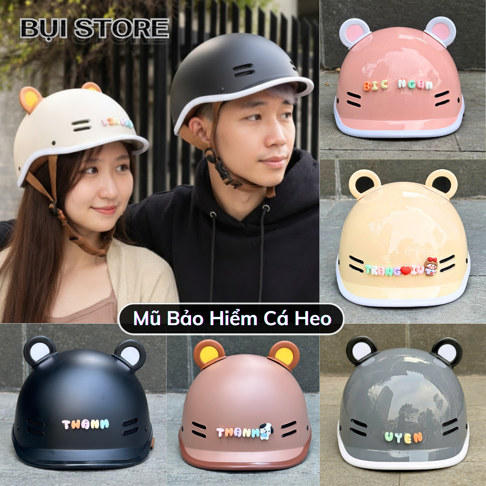 Nón Bảo Hiểm Cá Heo Nam Nữ Chính Hãng SRT & Camry CR Helmet - Mũ Đạt Chuẩn, Bảo Hành 12 Tháng