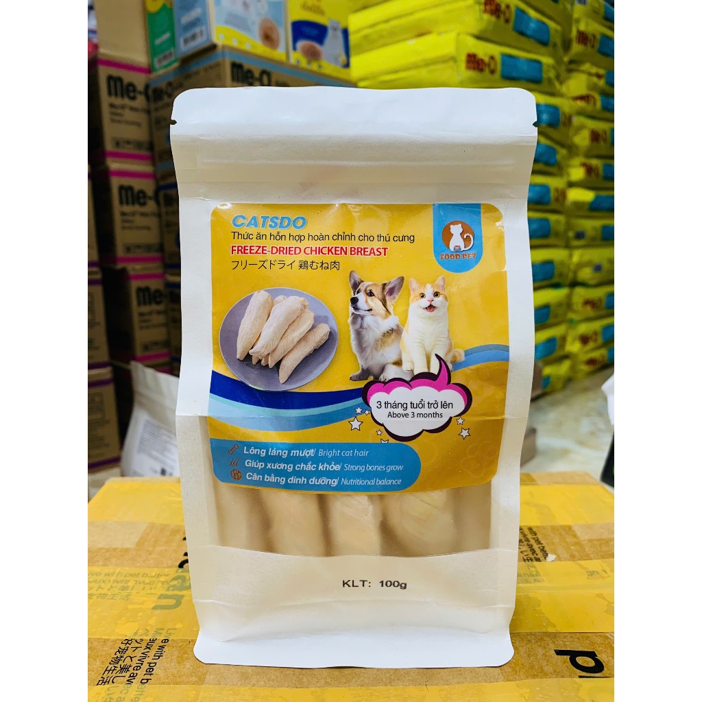 Ức gà sấy thăng hoa Freeze Dried Chicken Breast - BB Petshop