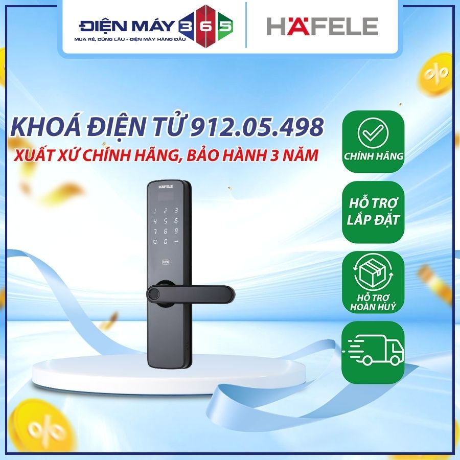Khóa Điện Tử Hafele DL7100 912.05.498 – Khóa Vân Tay Thông Minh Cao Cấp