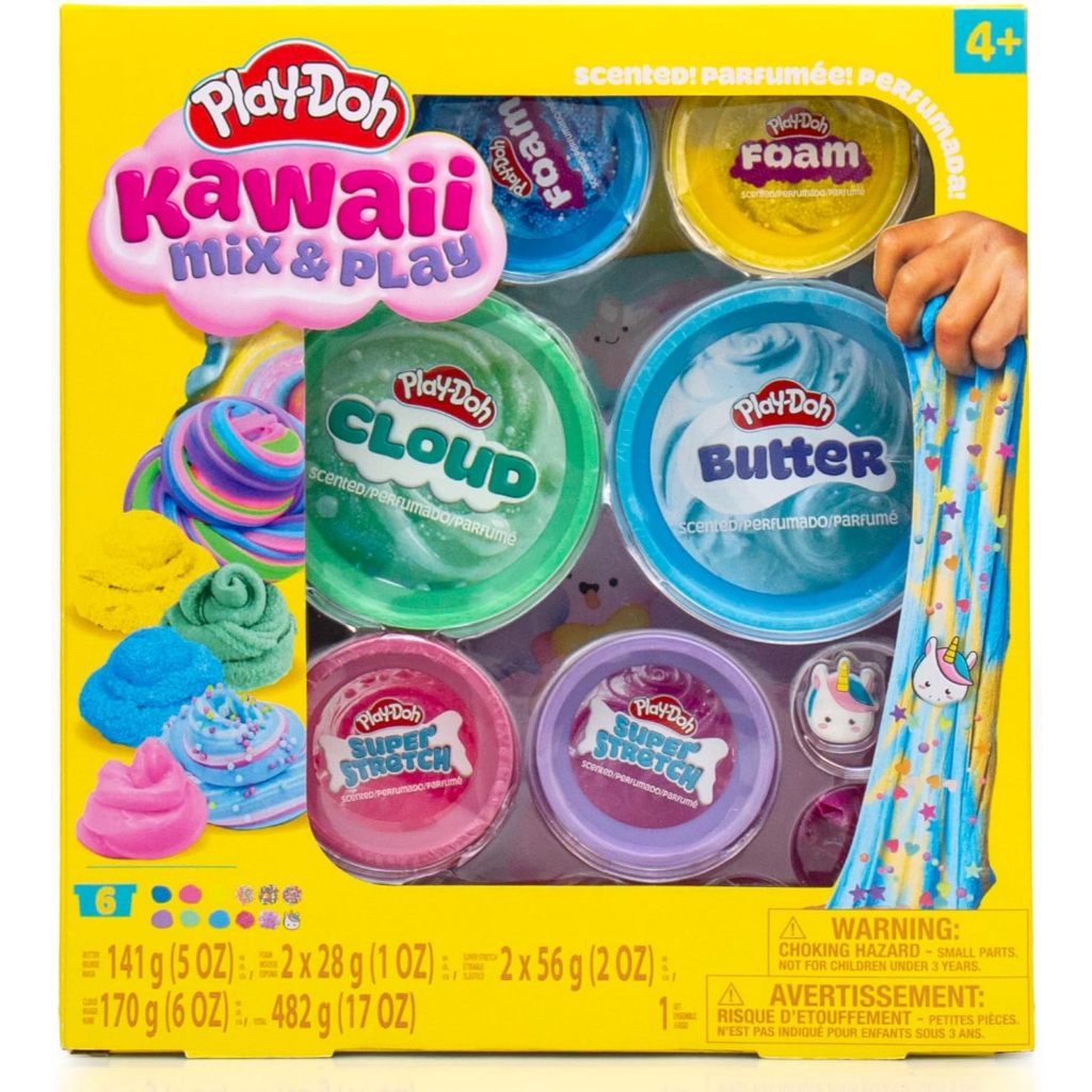 Play-Doh Kawaii Mix & Play – Bộ Đất Nặn Thơm Nhiều Kết Cấu Cho Bé 4+