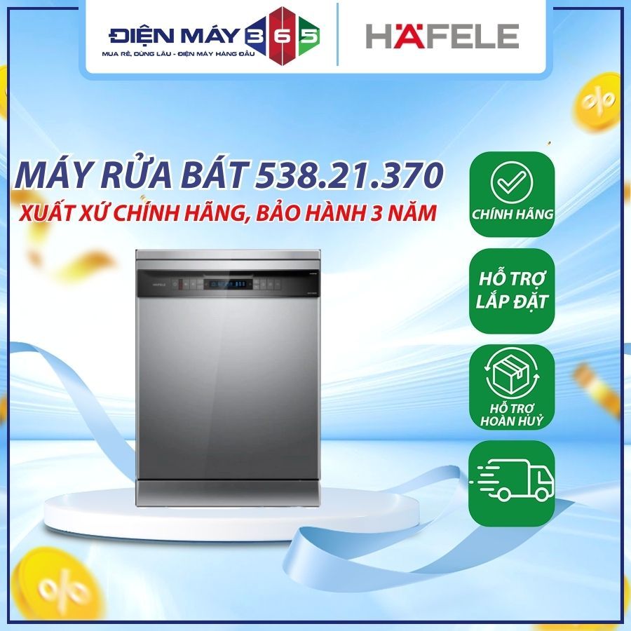 Máy Rửa Chén Độc Lập Hafele HDW-F6051S 538.21.370 – Dung Tích Lớn, Tiết Kiệm Nước
