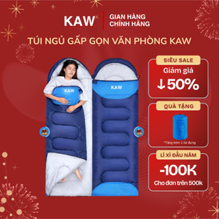 Túi ngủ gấp gọn cao cấp KAW, túi ngủ văn phòng, du lịch, dã ngoại dày dặn