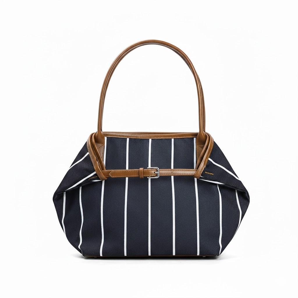 Túi Tote 98stu Local Brand Chính Hãng Fold Tote Vải Canvas Phối Da Unisex Size 16 inch