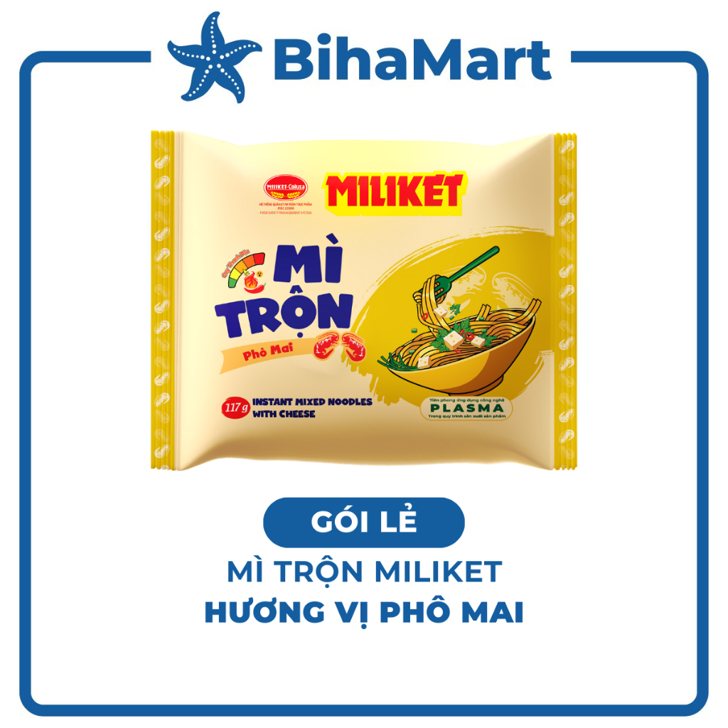 [GÓILẺ] - COLUSA - Mì trộn Miliket hương vị Phô mai, Mì trộn Phô mai Miliket, Mì Miliket trộn Phô ma