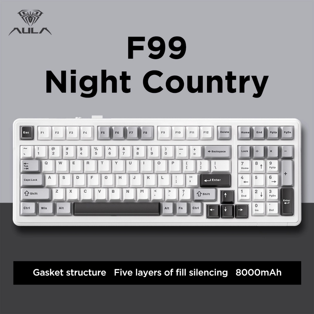 Bàn phím cơ Aula F99 3 mode | Mạch xuôi | led rgb | hostswap | PBT | BigBuy360 - bigbuy360.vn