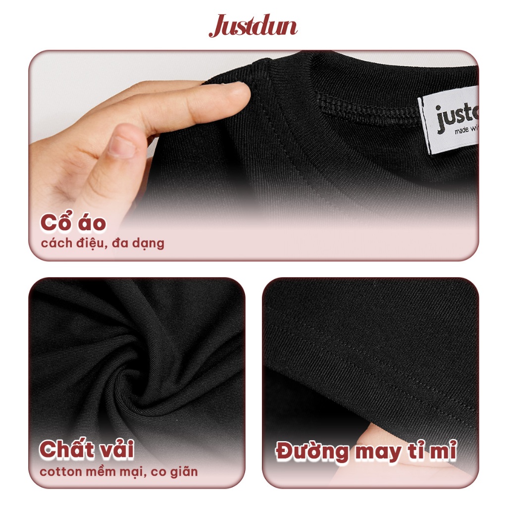 Áo Thun Giữ Nhiệt Nữ Dài Tay JUSTDUN A8 Cổ Tròn, Cotton Mịn Dày Dặn, Siêu Co Giãn Mềm Mại, Tôn Dáng ,Giữ Nhiệt | BigBuy360 - bigbuy360.vn