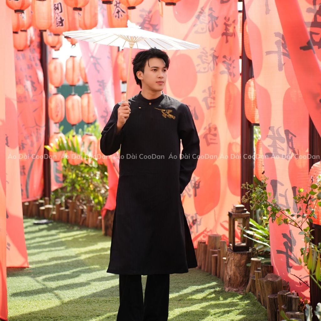 [CHỈ ÁO] Áo Dài Cách Tân Nam Mặc Tết Vải Linen Thoáng Mát, Dáng Suông Trẻ Trung Mẫu Mới 2025, Hỏa Tốc TPHCM - CooDan