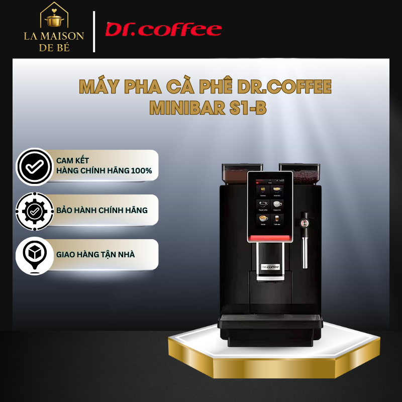 Máy Pha Cà Phê Tự Động Dr.Coffee Minibar S1-B - Lưỡi Dao Gốm - Tự Động Vệ Sinh - LMS