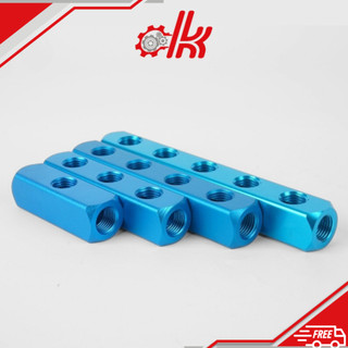 Thanh chia nhôm ren 21mm - Chia Hơi Khí Nén - Phụ kiện khí nén - Đầu nối khí