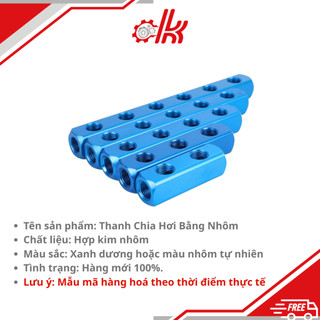 Thanh chia nhôm ren 21mm - Chia Hơi Khí Nén - Phụ kiện khí nén - Đầu nối khí