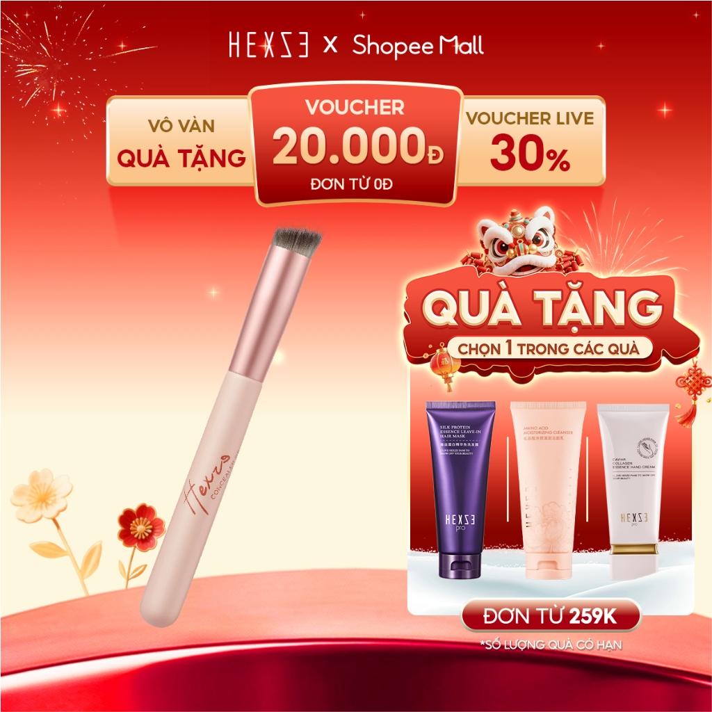 Cọ Tán Kem Nền Cọ Che Khuyết Điểm Lông Mềm Mịn HEXZE