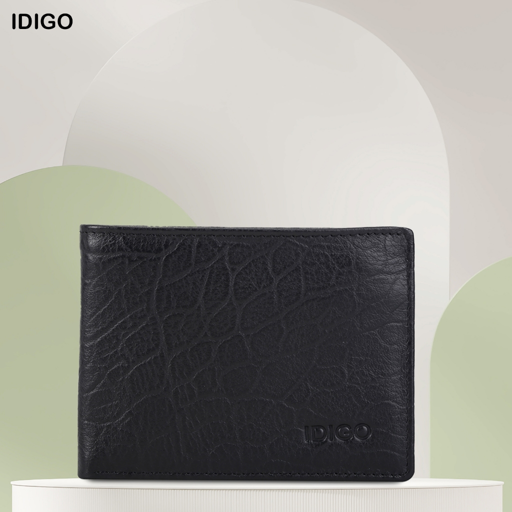 Ví Da Nam Chữ Nhật Vân Nổi Cao Cấp IDIGO