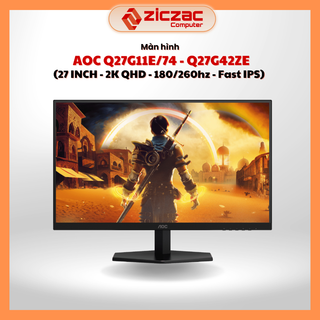 Màn hình 2K AOC Q27G42ZE 260Hz - Q27G11E 180Hz QHD 27 inch Fast IPS 0,3ms HDR - BH 36th chính hãng
