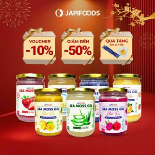 Hũ Sea Moss Gel Vị Trái Cây Japi Foods Rong Sụn Biển Thải Độc Đẹp Da 500ml