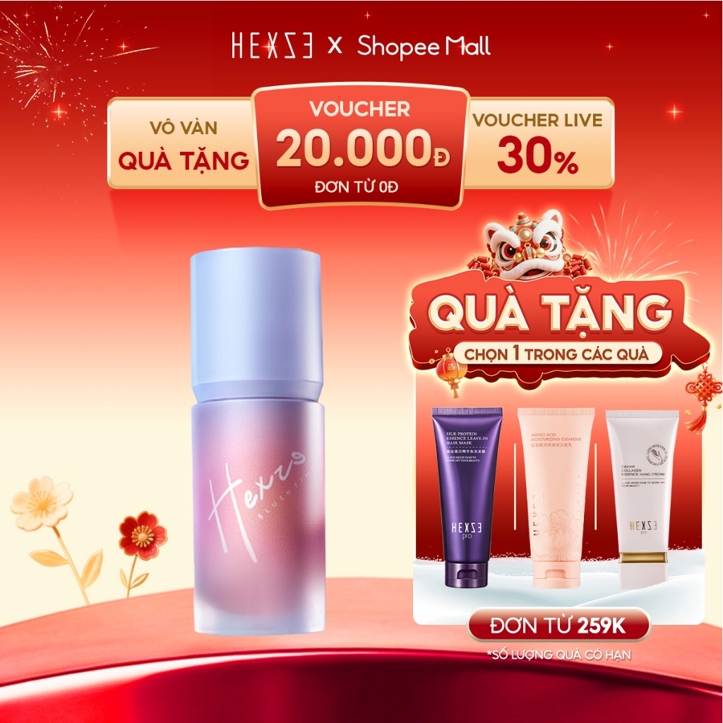 Má hồng dạng kem HEXZE, lên màu tự nhiên, lâu trôi, da căng bóng