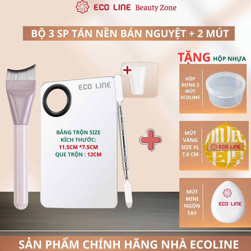 [Top Value] Bảng nền cọ tán kem nền mút tán kem nền bảng pha trộn màu Ecoline