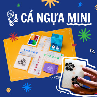 Bộ Cờ Cá Ngựa Mini Gấp Gọn – Ludo Board Game – Quà tặng, Đồ chơi 3D, Trang trí Tết