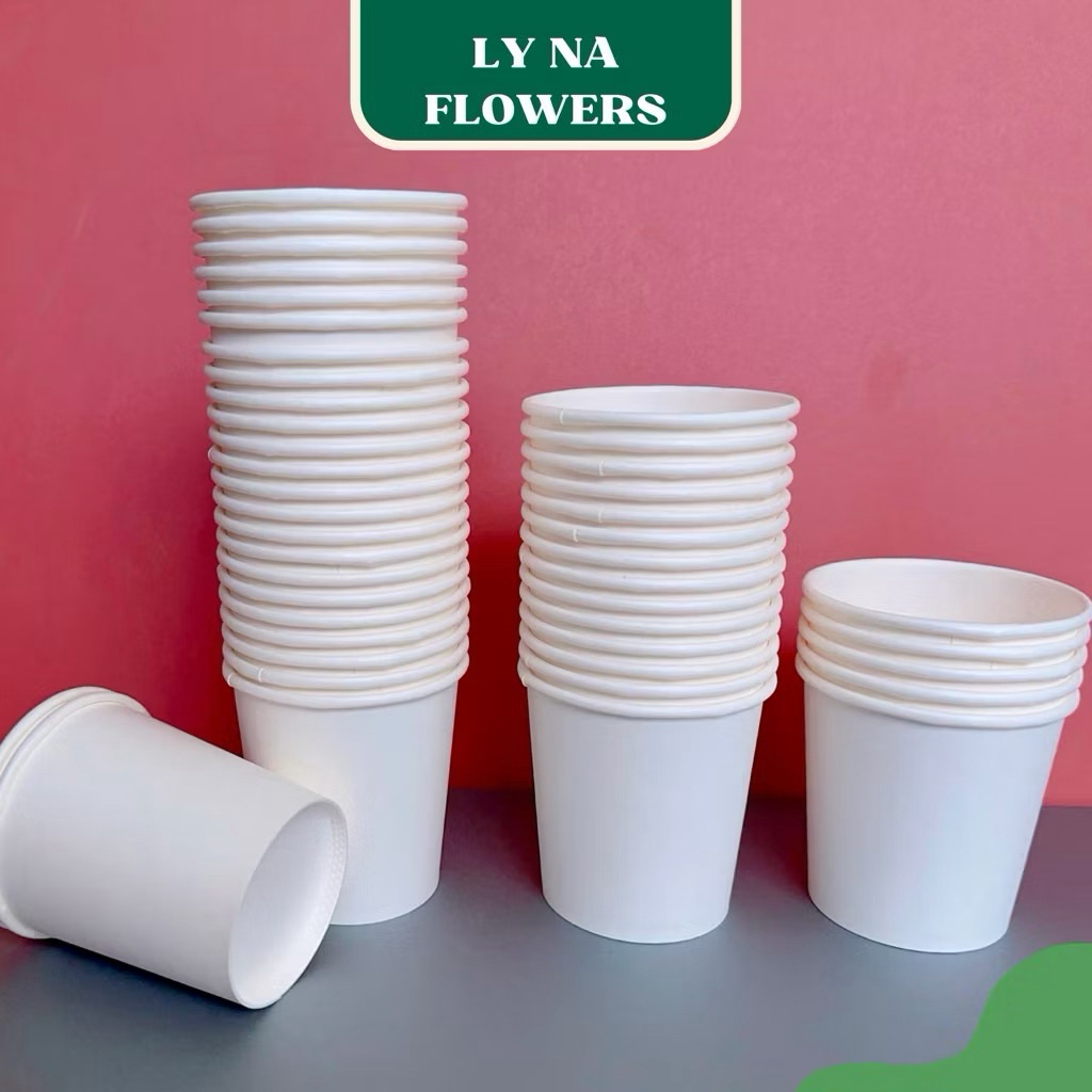 50 Ly Giấy 120ml Làm Chậu Hoa Mini – Chậu Trồng Cây Mini Decor Dễ Thương, Ly Giấy Dùng 1 Lần Trang T