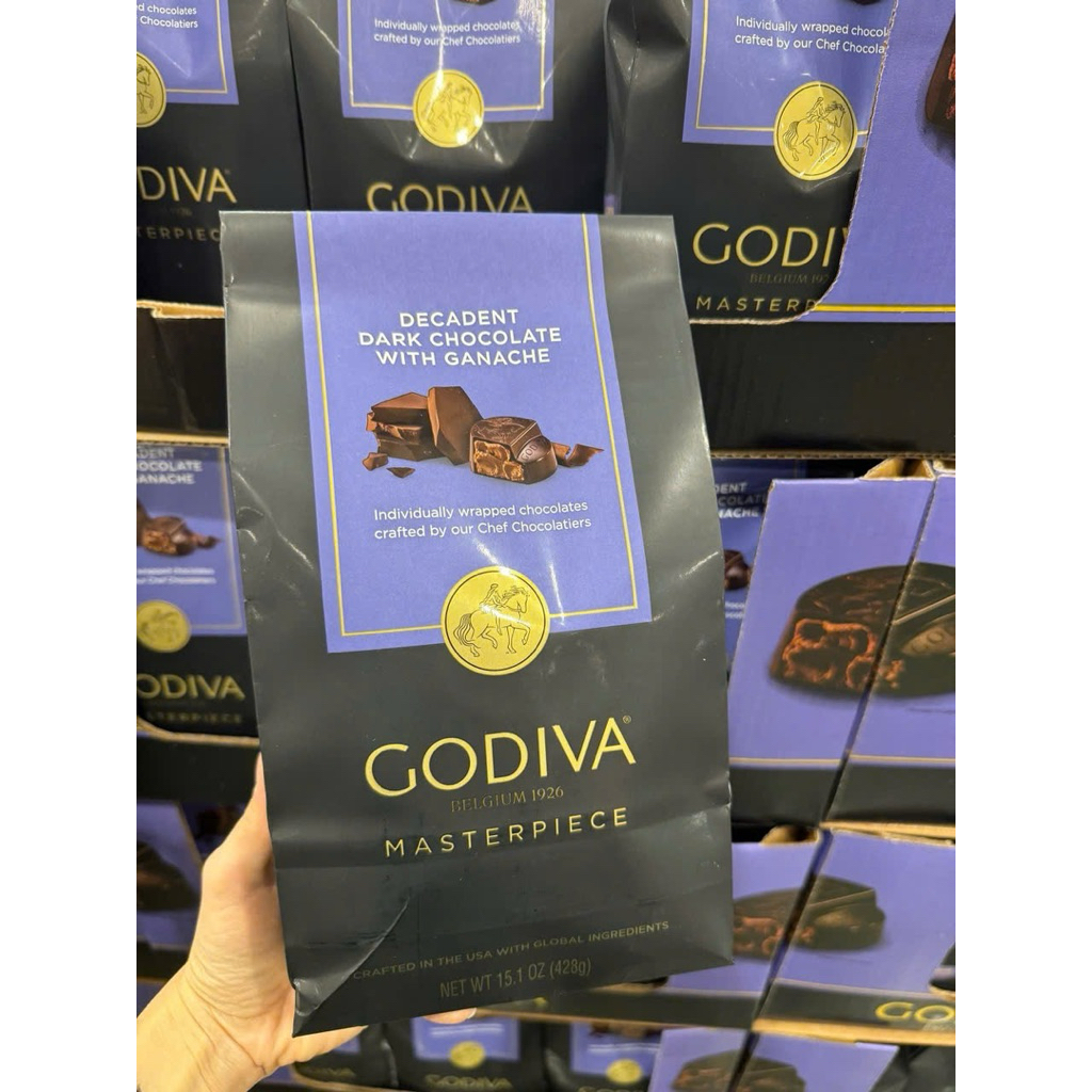 KẸO SOCOLA ĐEN DARK CHOCOLATE GODIVA BELGIUM 1926 MASTERPIECES - BỈ