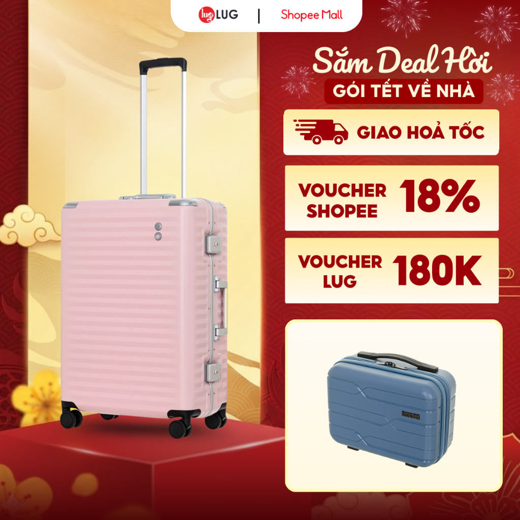 Vali Kéo LUG Echolac PC183E Size 20/24/28 - Nhựa PC cao cấp hạn chế bể vỡ, trầy xước, khoá TSA an ni