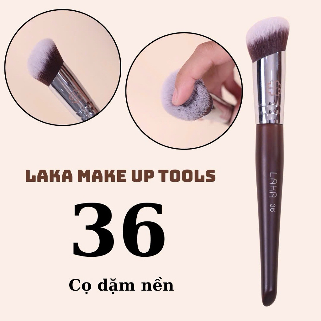 [Mới LAKA] Cọ dặm nền LAKA 36 cọ chặt ôm sát mặt