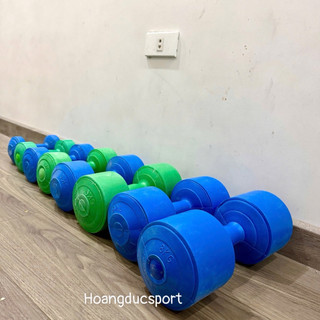Tạ tay nhựa 6kg đã nhồi hoàn chỉnh -1c