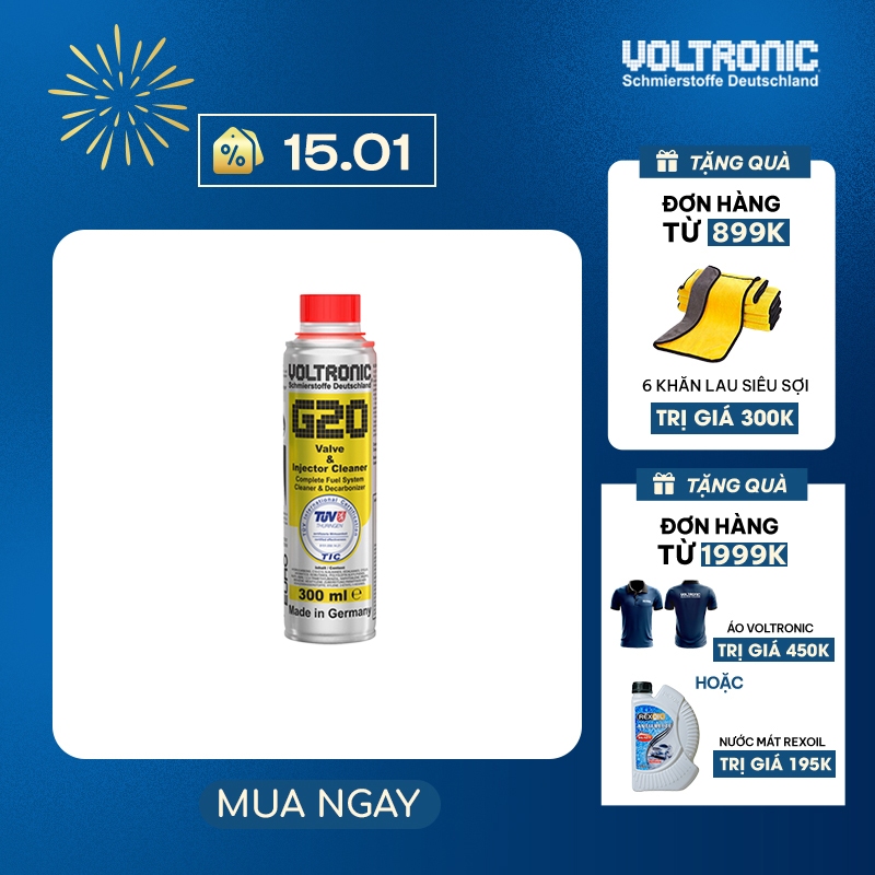 PHỤ GIA VỆ SINH HỆ THỐNG XĂNG NHẬP KHẨU VOLTRONIC G20 VALVE AND INJECTOR CLEANER - VOLTRONIC VIETNAM