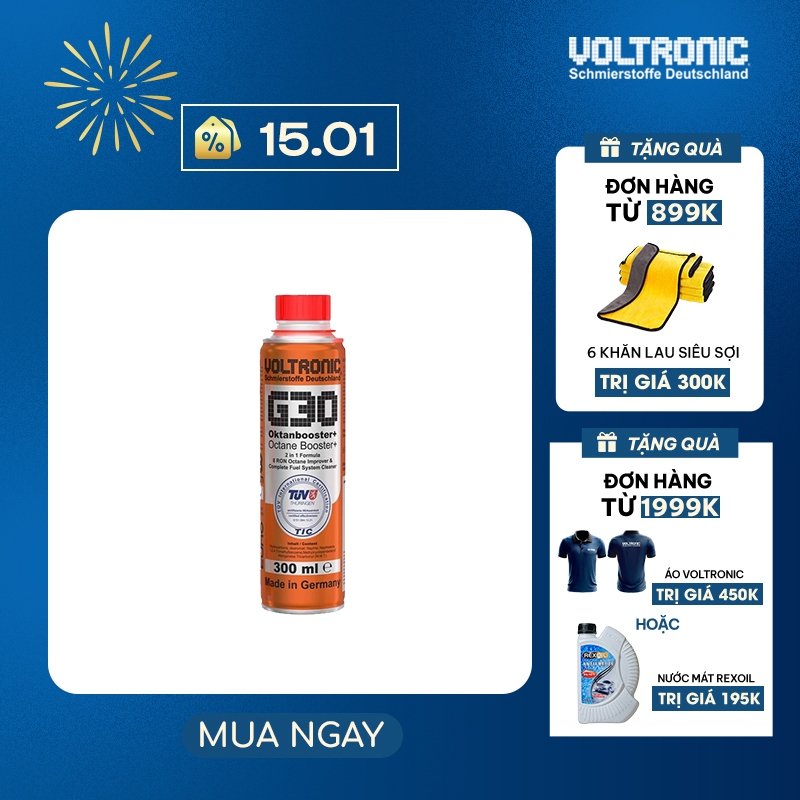 Phụ gia vệ sinh hệ thống xăng và tăng octane nhập khẩu đức VOLTRONIC g30 octane booster+