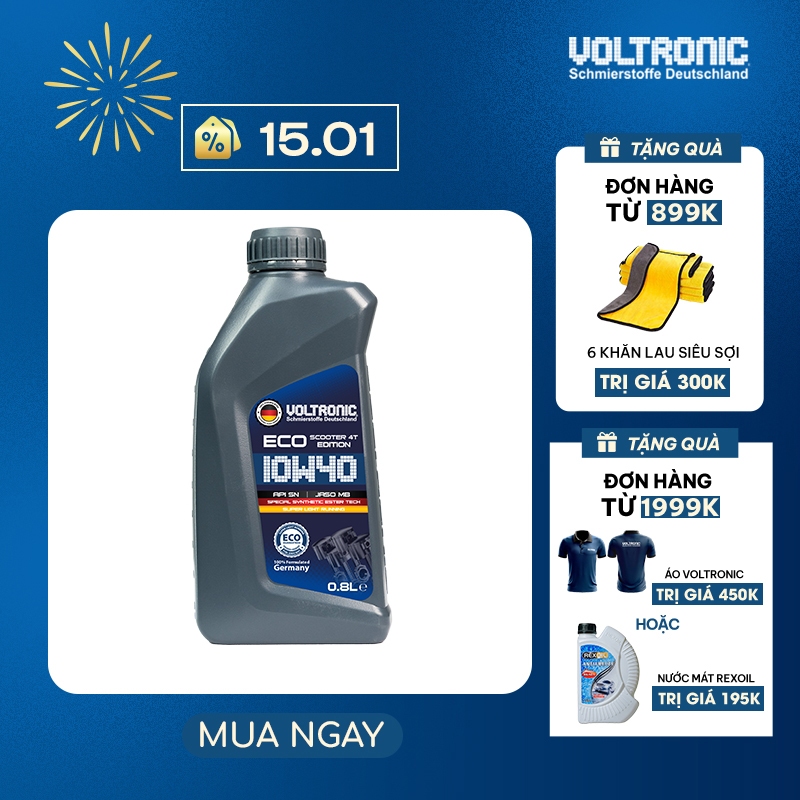 Dầu Nhớt Xe Tay Ga Voltronic ECO Scooter 10w40 800ml