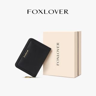 FOXLOVER Ví nữ 11 khe đựng thẻ Thiết kế đơn giản Ví đựng thẻ thời trang Đen Trắng Xanh dương