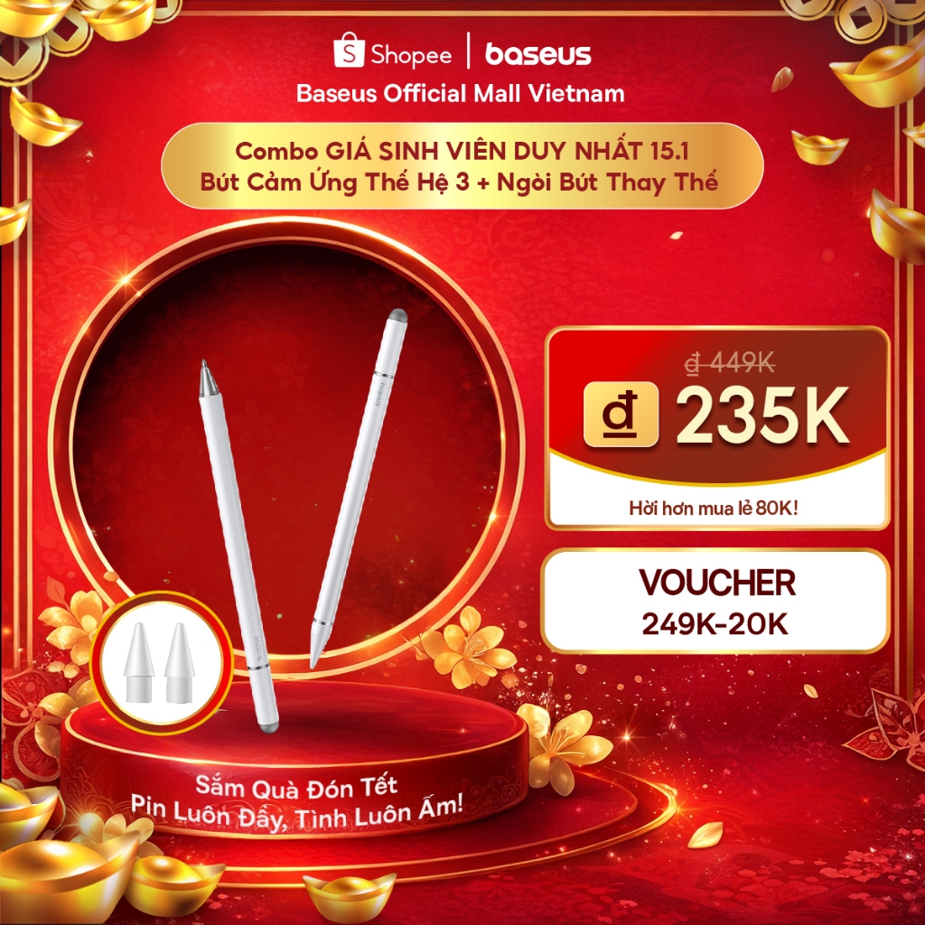 [COMBO ĐỘC QUYỀN DUY NHẤT 15.1] Sạc Dự Phòng Qpow3 20000mAh, Lipow 10000 mAh, Airpow, Bút Cảm Ứng & Ngòi Thay Thế | BigBuy360 - bigbuy360.vn