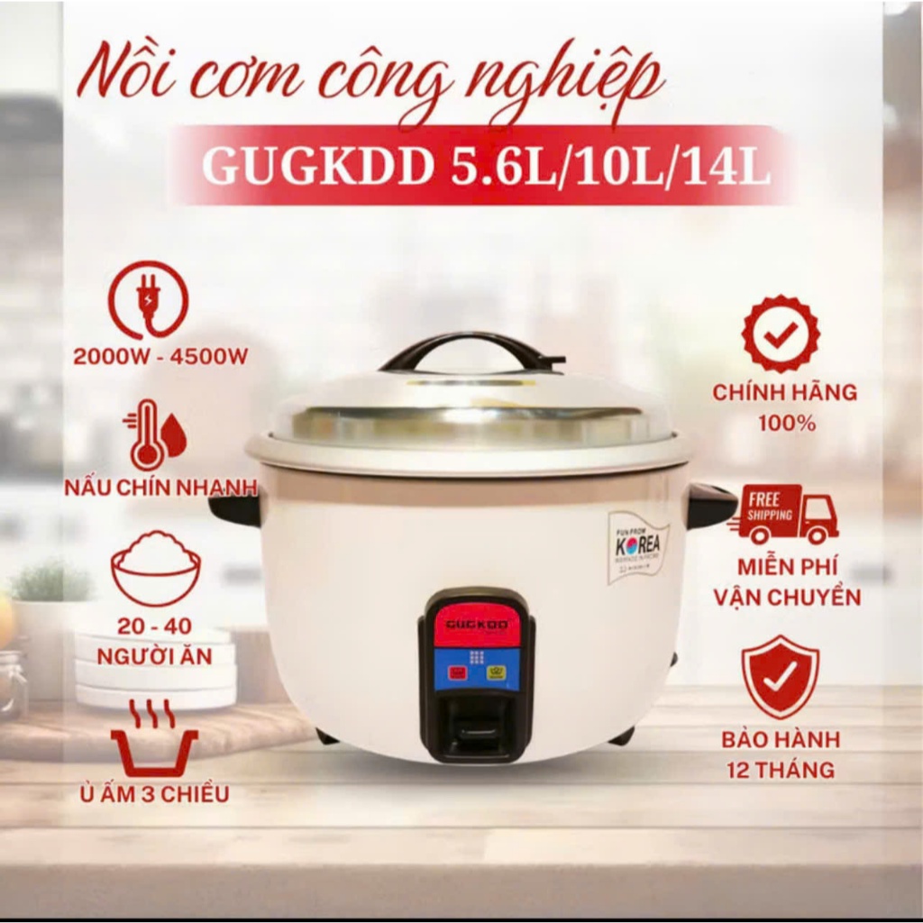 Nồi Cơm Điện Công Nghiệp 8L - 10L- 13L - 20L- 28L- 40L BH12 tháng, nhiều dung tích , phù hợp mọi người sử dụng.
