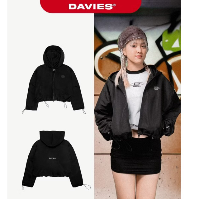 (PASS) Áo khoác dù dáng croptop local brand DAVIES