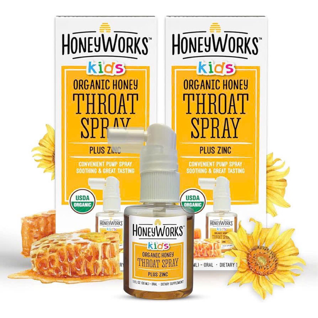 XỊT KEO ONG HONEYWORKS ORGANIC KIDS 30ML