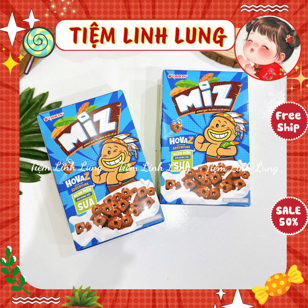 Combo Bánh Quy Socola Miz Orion [Hộp 54g], Bánh Quy Ăn Sáng Orion Toonies