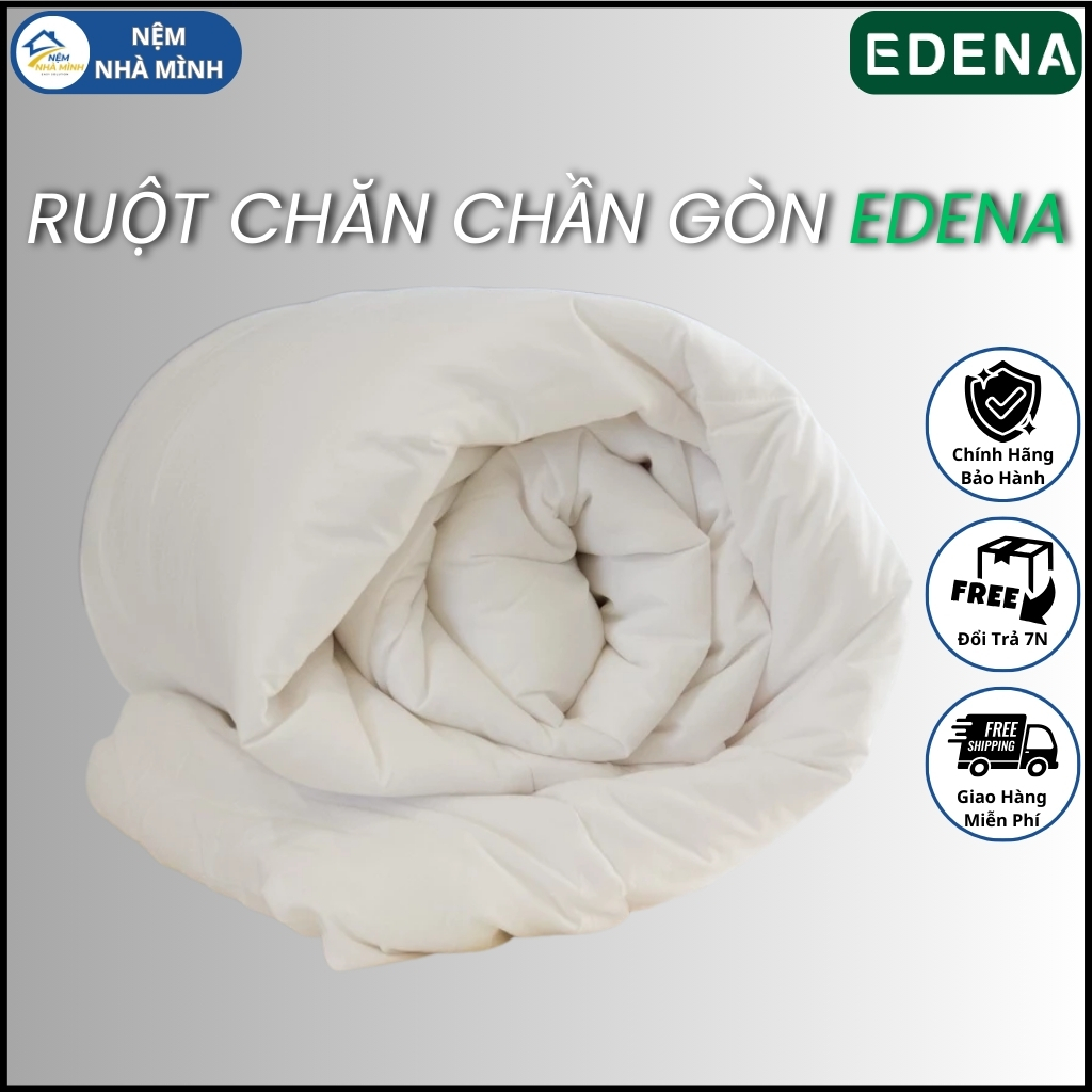 Ruột chăn chần gòn Edena 200x220cm, Gòn Thường / Gòn Tơ Tằm - Chính Hãng EDENA