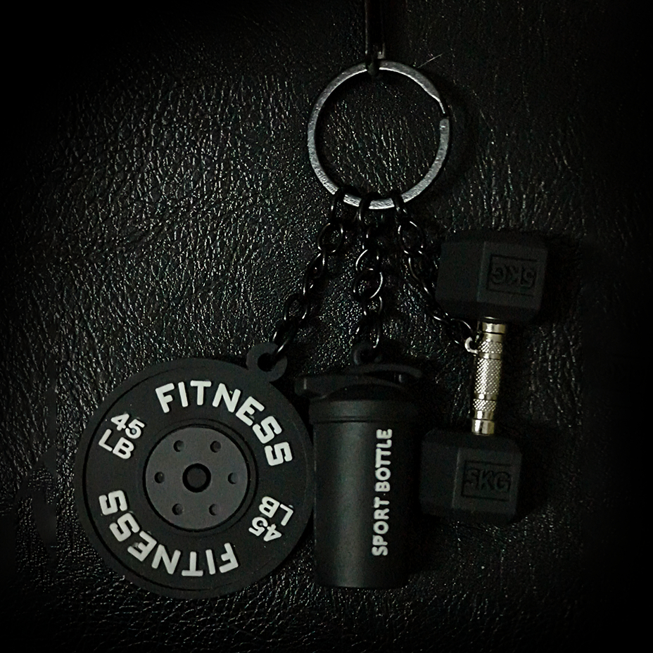 Móc Khóa Gym Mini – Shaker / Bánh Tạ 45lbs / Dumbbell 5kg