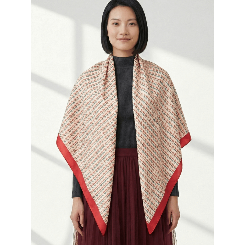 Khăn thời trang nữ Format 10005476 KÍCH THƯỚC130x130cm