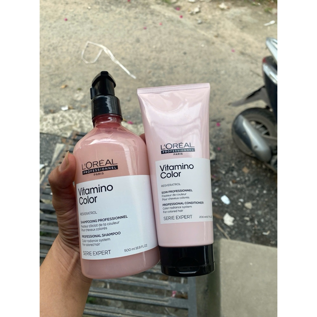 ✅[L'oreal_chính hãng] Dầu gội xả L'oreal Vitamino dưỡng màu tóc nhuộm 500ml/200ml