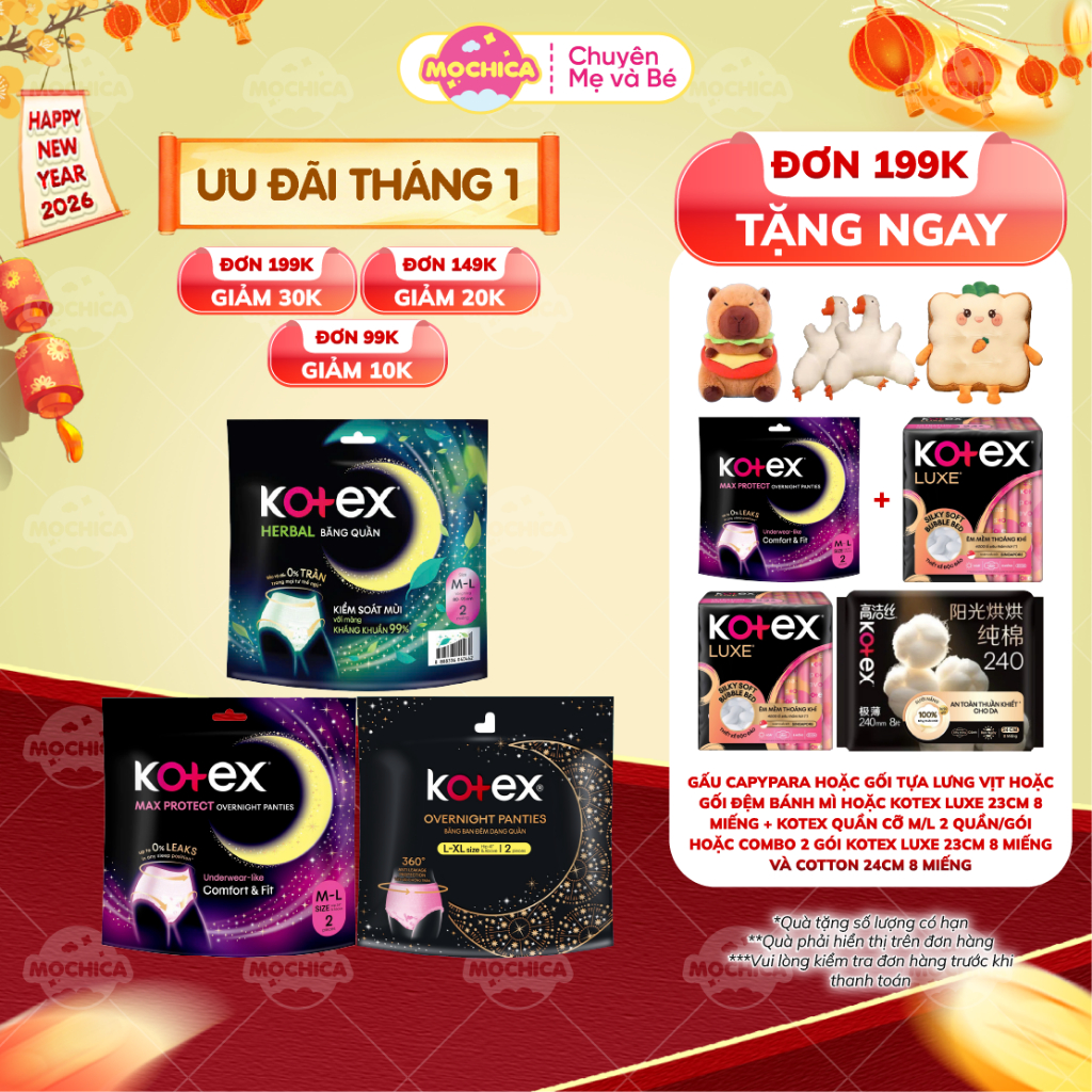 Băng vệ sinh Kotex ban đêm dạng quần - Mochishop _Mochica