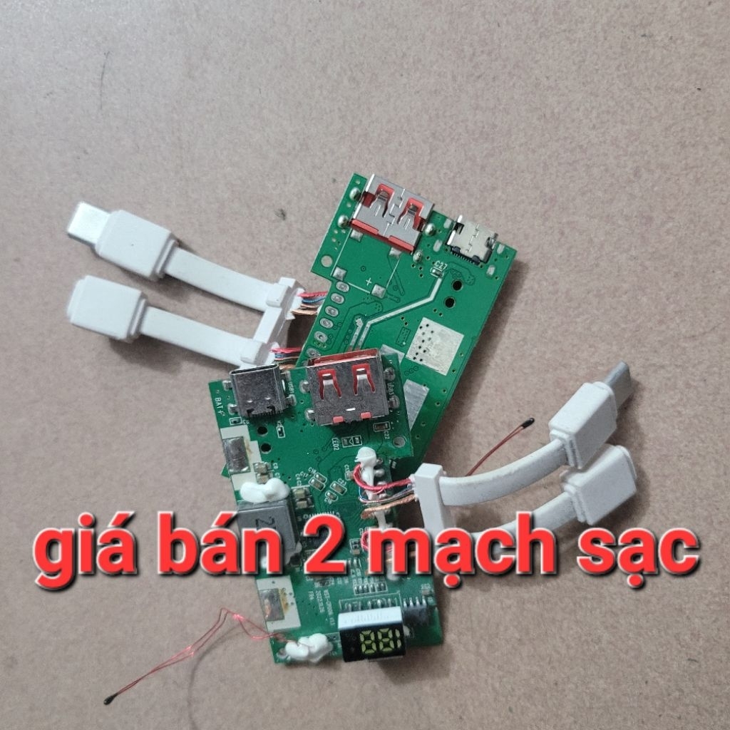 2 mạch tháo gỡ chưa test mạch sạc pin dự phòng sạc nhanh ip5356 22w