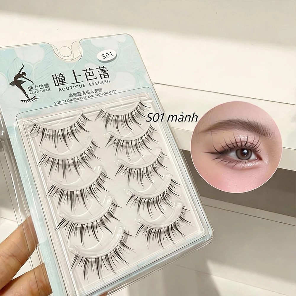 Lông Mi Giả S01 – Mi Giả Gân Trong Cao Cấp, Nội Địa Trung