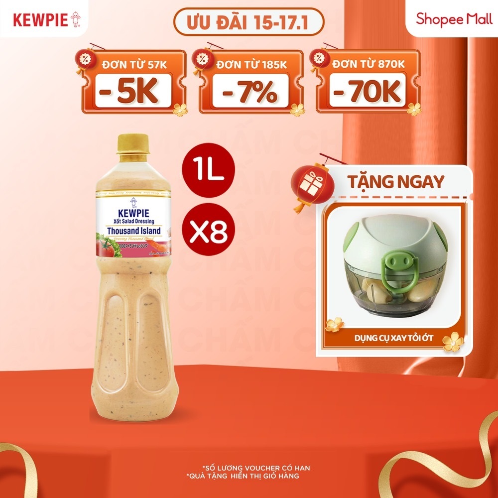 Combo 8 Salad Dressing Thousand Island Kewpie 1L