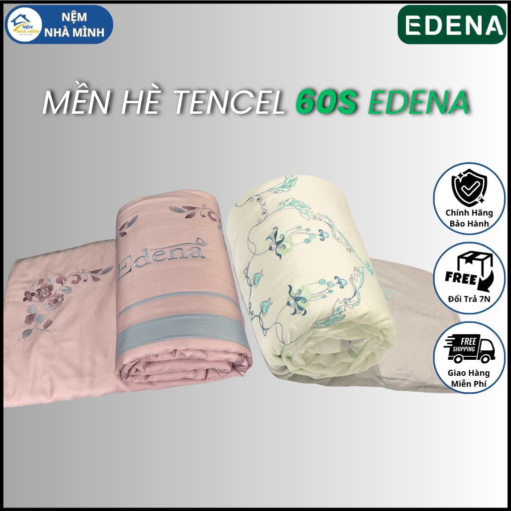 Chăn Hè / Mền Hè (Bọc Chăn) 200x220cm Tencel EDENA Mền Mượt - Thoáng Mát - Cao Cấp - Hàng Chính Hãng
