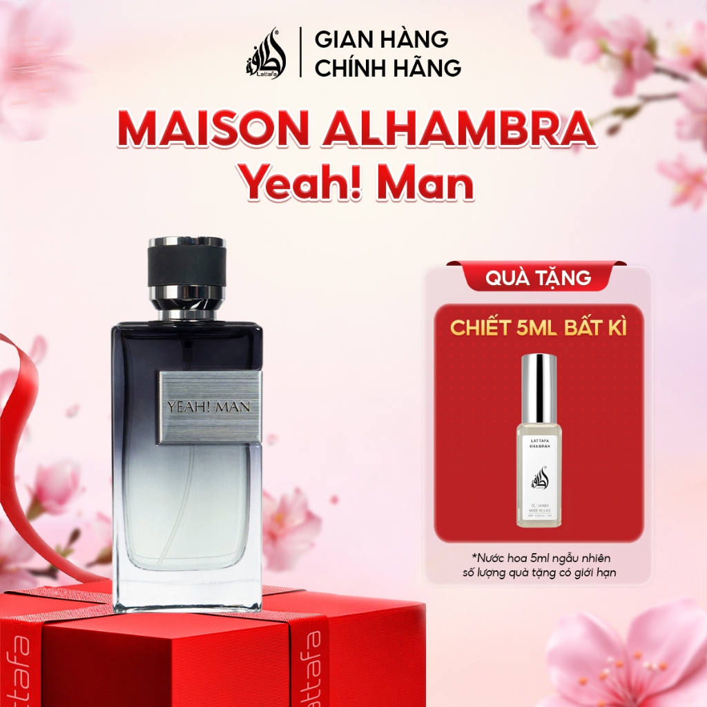 Nước hoa nam Maison Alhambra Yeah Man mùi hương quyến rũ, hiện đại chai 100ml